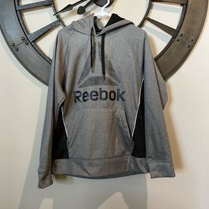 Mens Medium Reebok grey and black hoodie